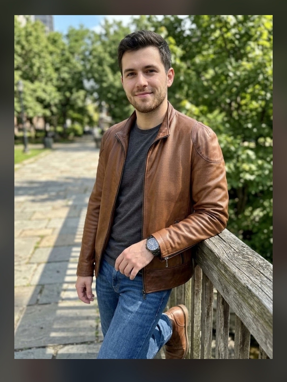 Men's Brown Leather Jacket